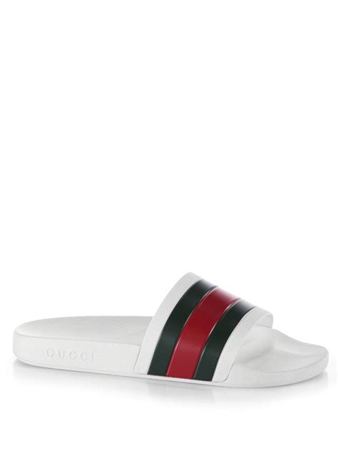 gucci slides pursuit 72 white|Gucci slides saks fifth.